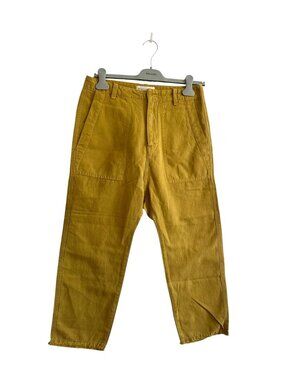 Nili Lotan Luna Pants, Size 2. Mustard, Cotton/Linen, NWT